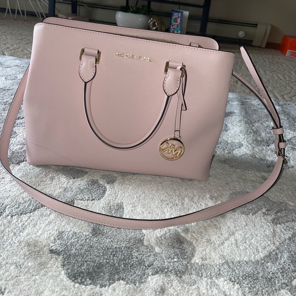 Powder blush michael kors handbag